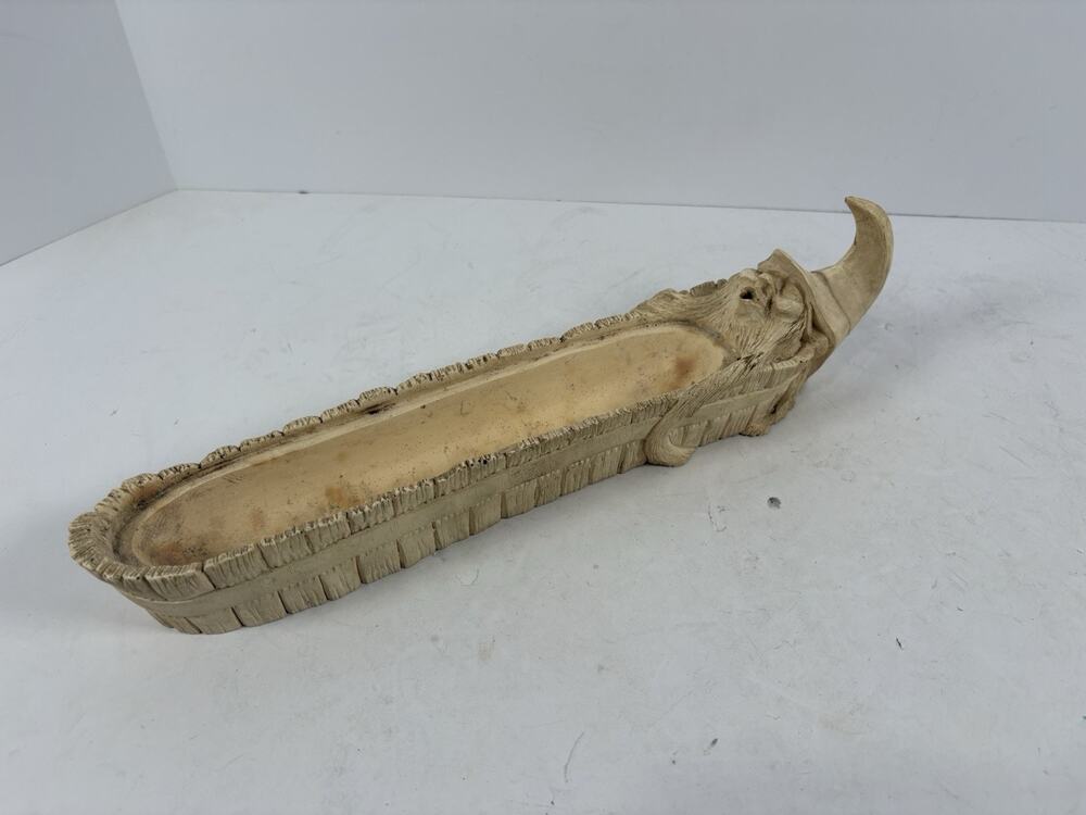 Vintage Wizard Incense Burner Holder Tray Resin Figurine Made USA Pagan Decor